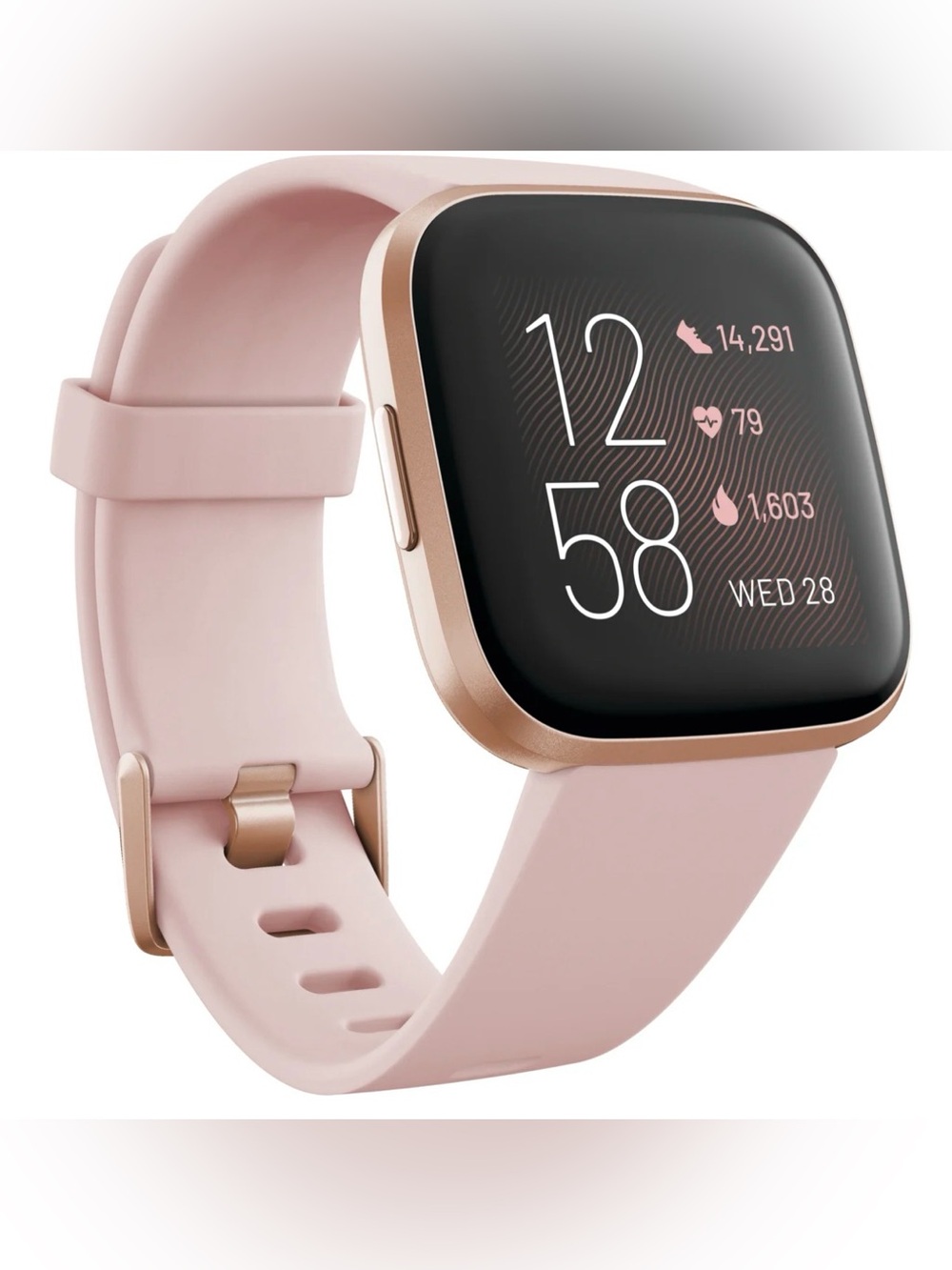 fitbit Versa 2 Pink with Rose Gold Case Smartwatch